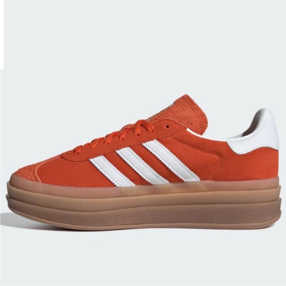 adidas Gazelle Bold Collegiate Orange Gum Sole - Picture 4 of 10